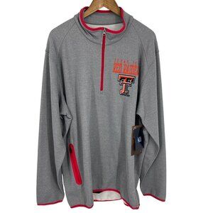 G-III Sportswear Texas Tech Red Raiders Gray Quarter-Zip Pullover Size 2XL
